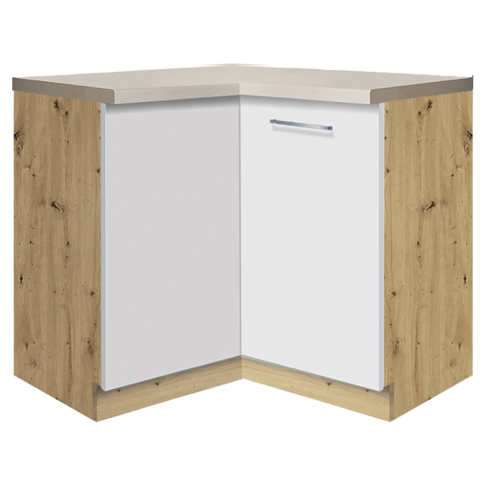 CREATIVA wh | dolní skříňka CRE-16D rohová | 90x90 cm | VÝBĚR KORPUSU | bílá lesk