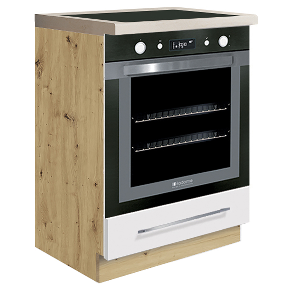 CREATIVA wh | dolní skříňka CRE-17D na vestavnou troubu | 60 cm | VÝBĚR KORPUSU | bílá lesk