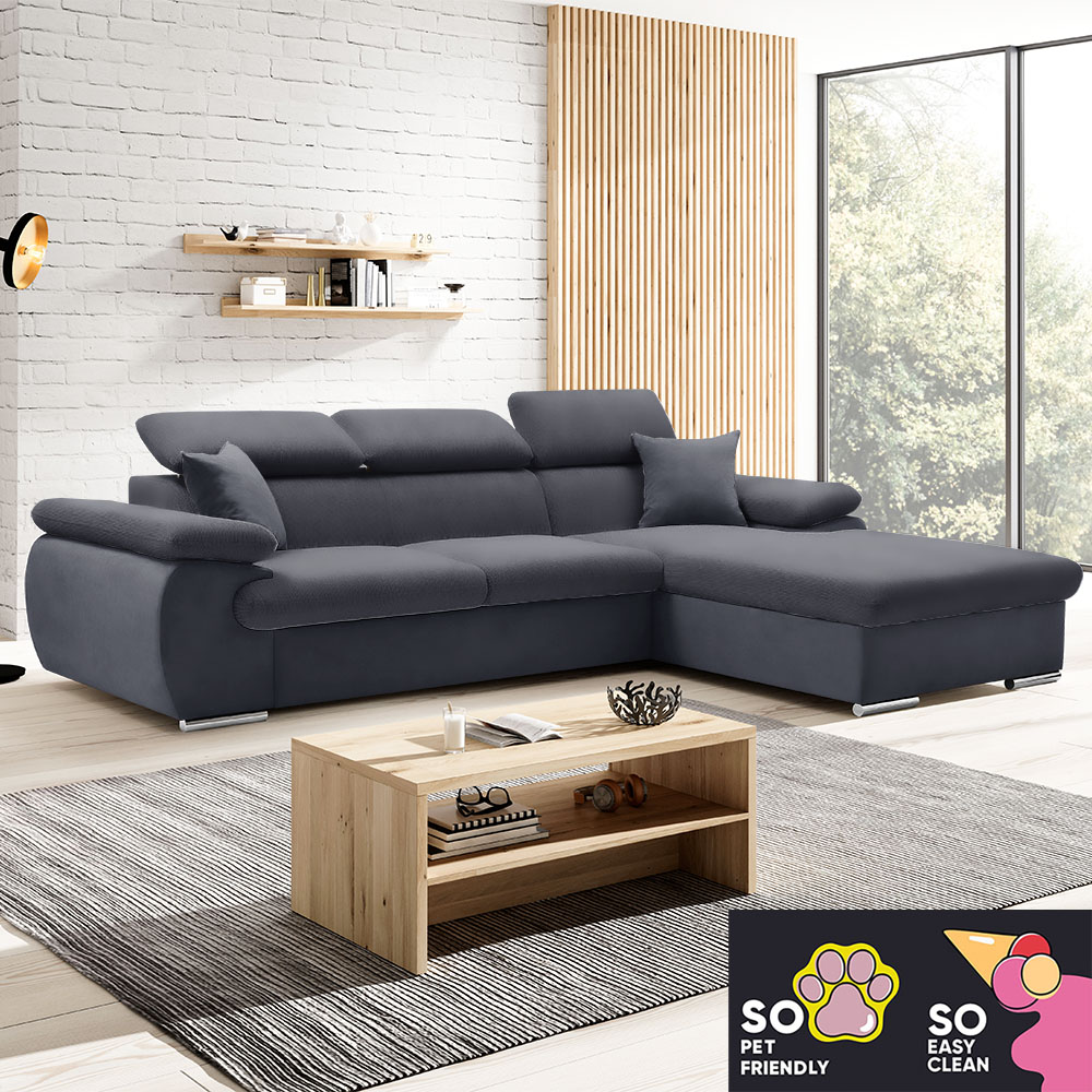 Sedací souprava COOL | 281x191 cm | rozkládací + úložný pr. | PRAVÁ | LETTO 97