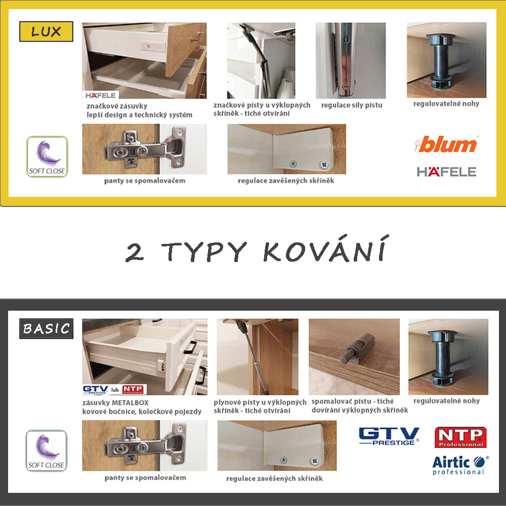 CREATIVA wh | horní skříňka CRE-36G výklopná | 60 cm | VÝBĚR KORPUSU a KOVÁNÍ | bílá lesk