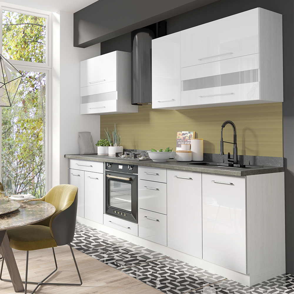 CREATIVA wh | horní skříňka CRE-47G výklopná | 60 cm | VÝBĚR KORPUSU a KOVÁNÍ | bílá lesk