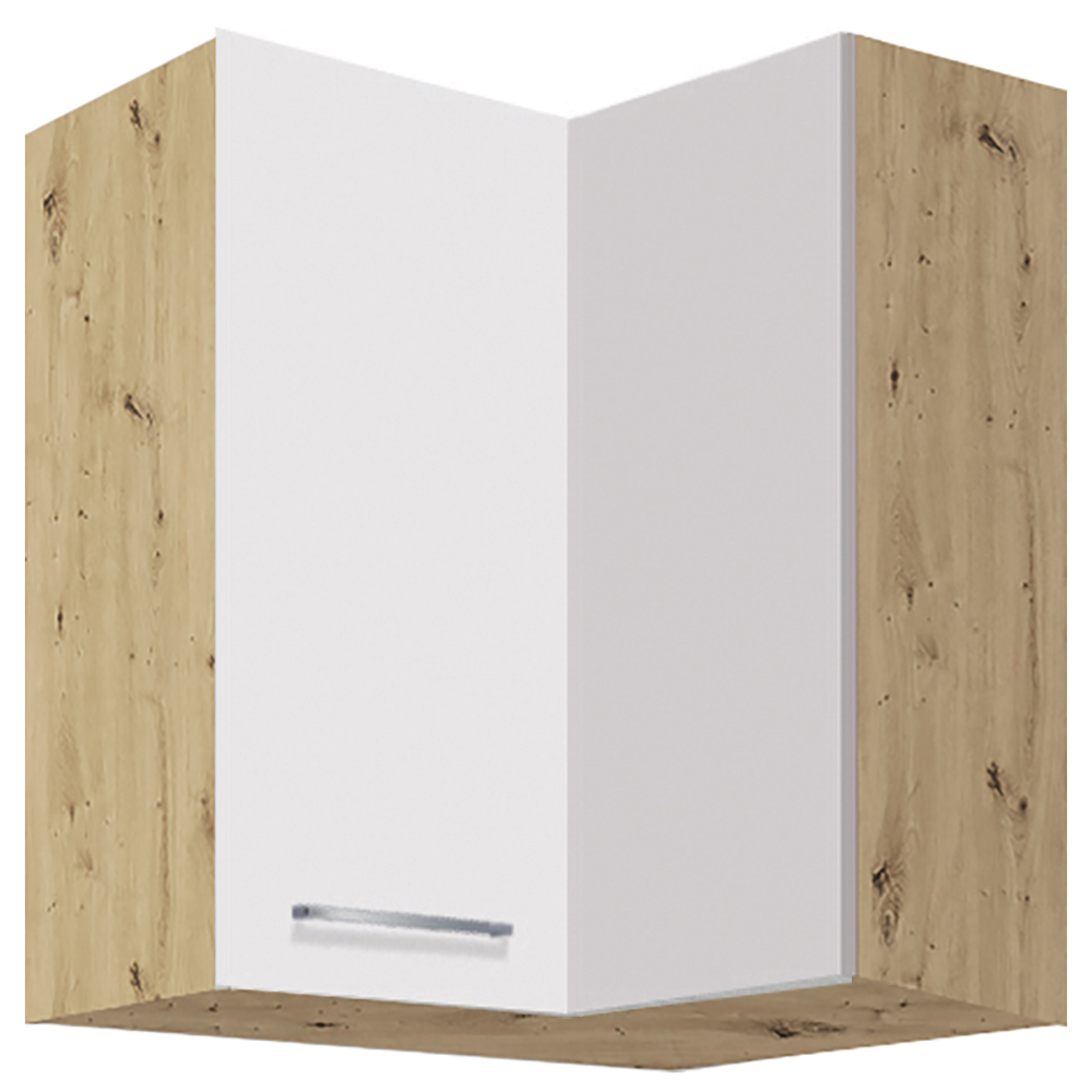 CREATIVA wh | horní skříňka CRE-54G rohová | 60x60 cm | VÝBĚR KORPUSU A KOVÁNÍ | bílá lesk