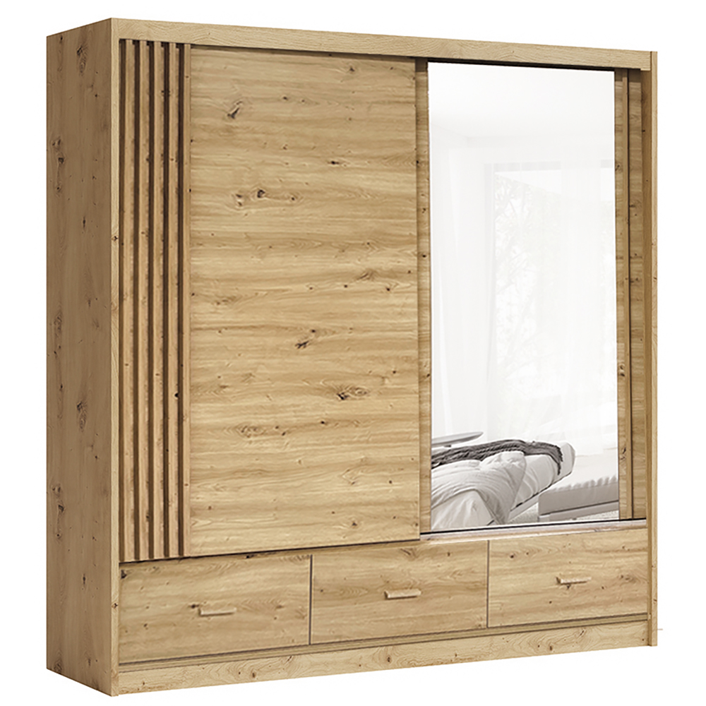 Šatní skříň CANADA CA-1 | 200 cm | se zrcadlem | artisan