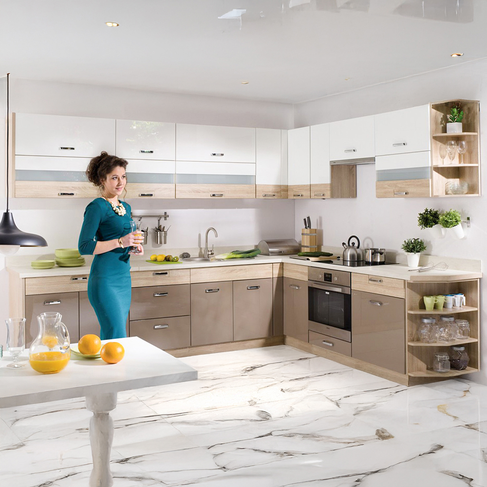 PREMIO sc | horní skříňka PRE-41G výklopná | 80 cm | sonoma/bílá lesk