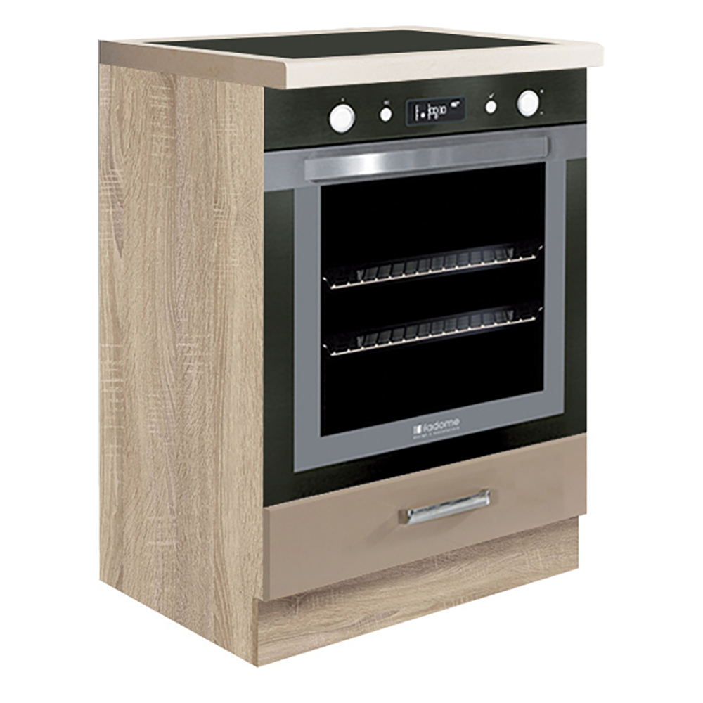 Kuchyňská linka PREMIO |  270 cm | sonoma/bílá/cappuccino lesk