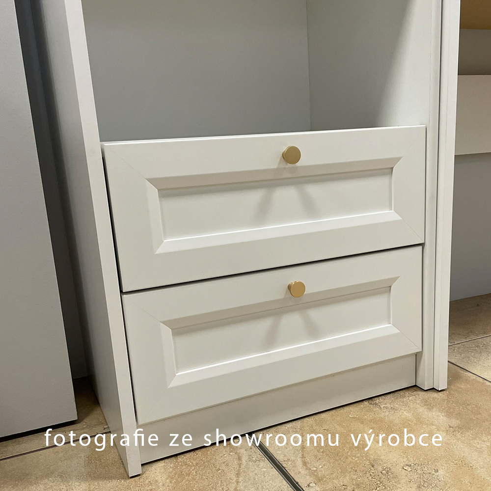 Komoda REL LWK | 90 cm | bílá | lamino o síle 18 mm + ozdobné MDF lišty 18 mm