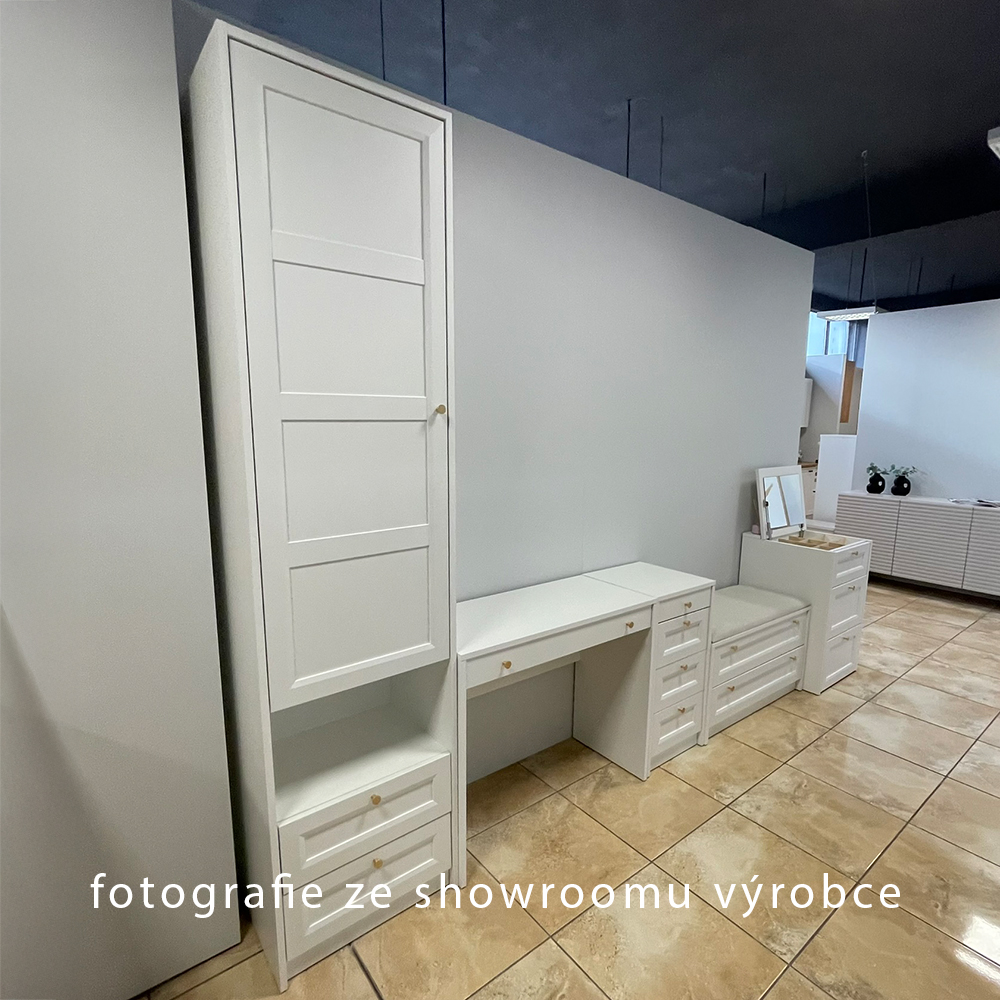 Komoda REL LWK | 90 cm | bílá | lamino o síle 18 mm + ozdobné MDF lišty 18 mm