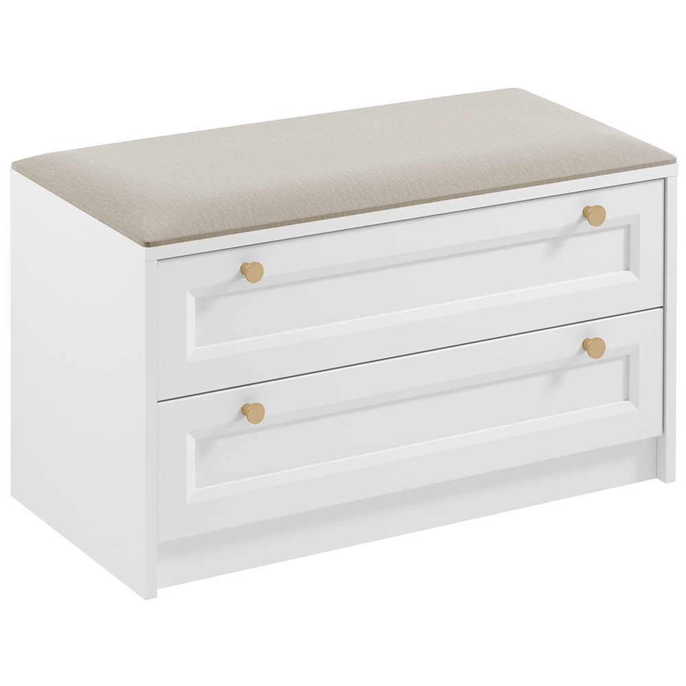 Komoda REL LWK | 90 cm | bílá | lamino o síle 18 mm + ozdobné MDF lišty 18 mm