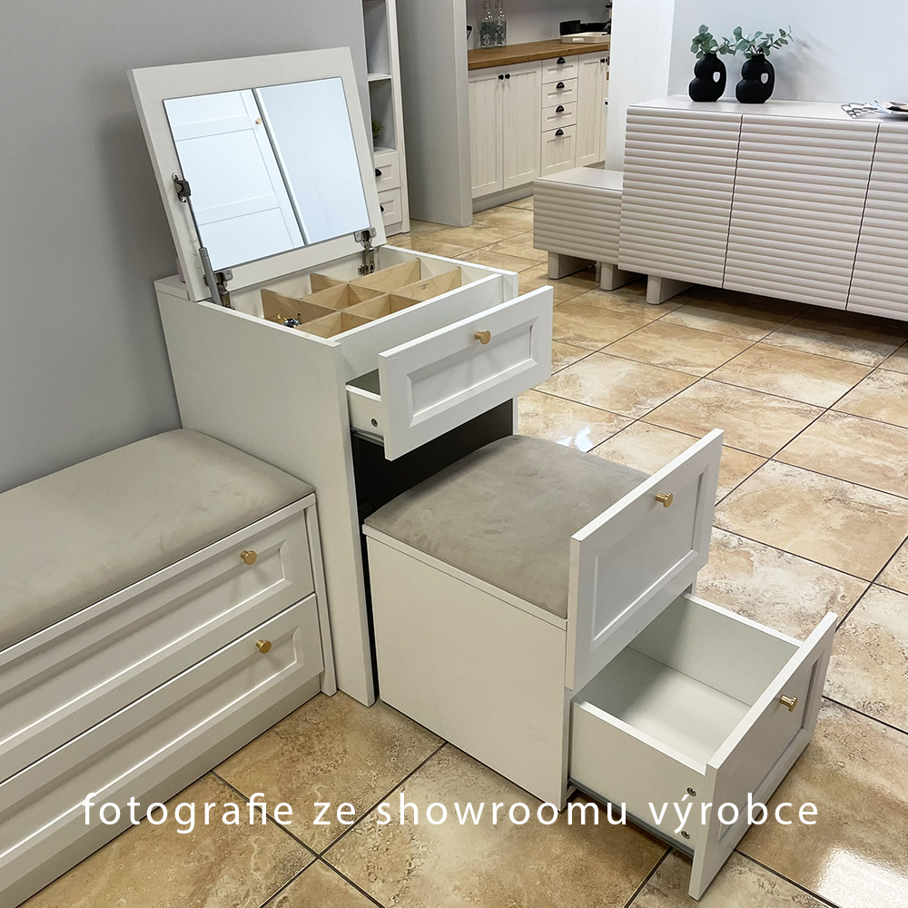 Psací stůl/toaletka REL B1 | 90 cm | bílá | lamino o síle 18 mm