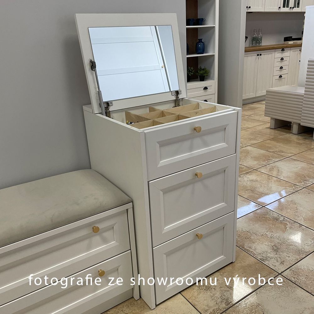 Psací stůl/toaletka REL B1 | 90 cm | bílá | lamino o síle 18 mm