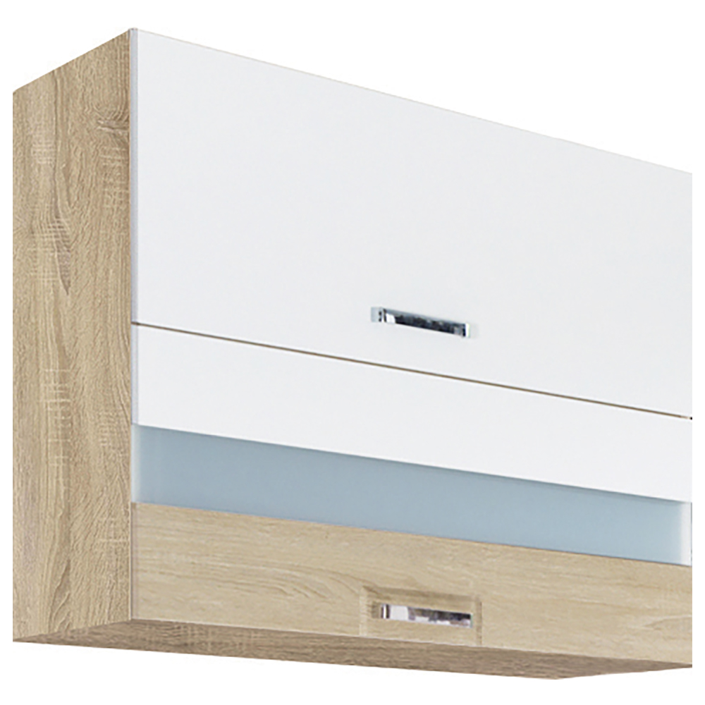 Kuchyňská linka PREMIO | 210x310 cm + 140 cm | sonoma/bílá/cappuccino lesk