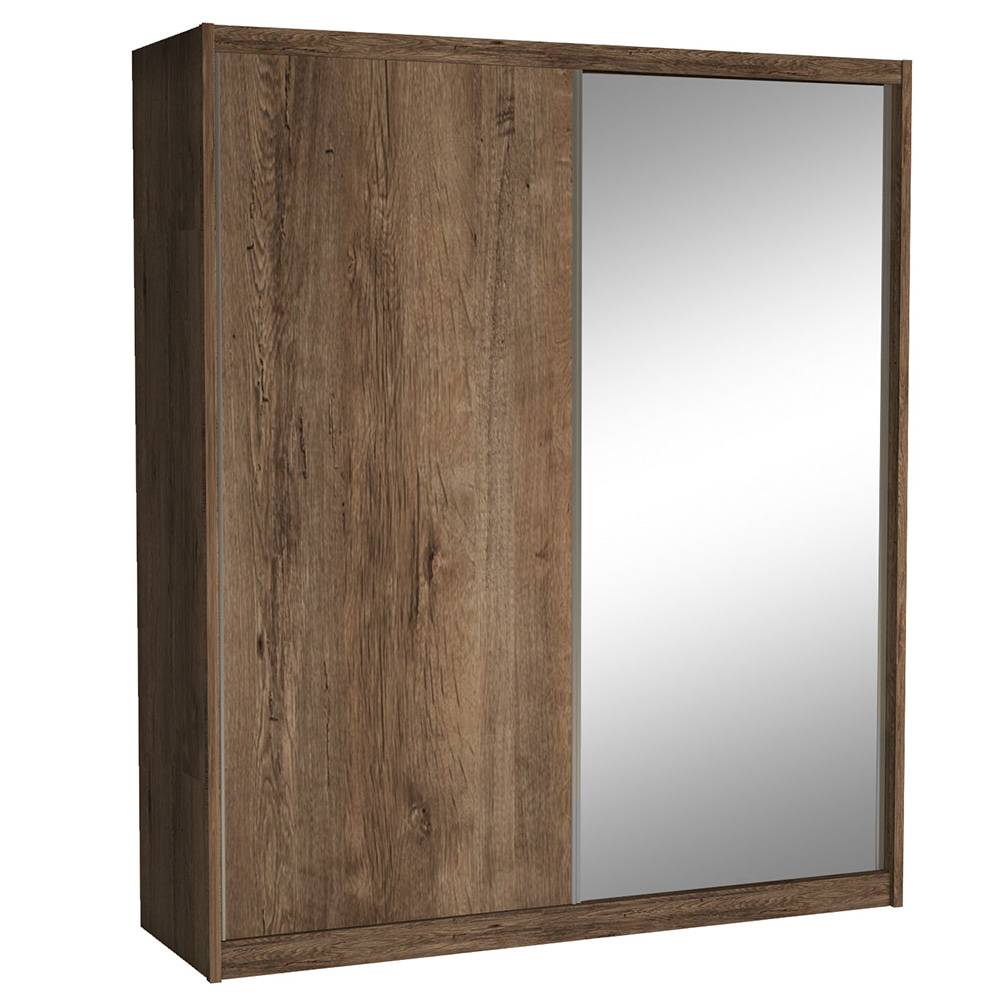 Šatní skříň MACI | 208 cm | se zrcadlem | lefkas