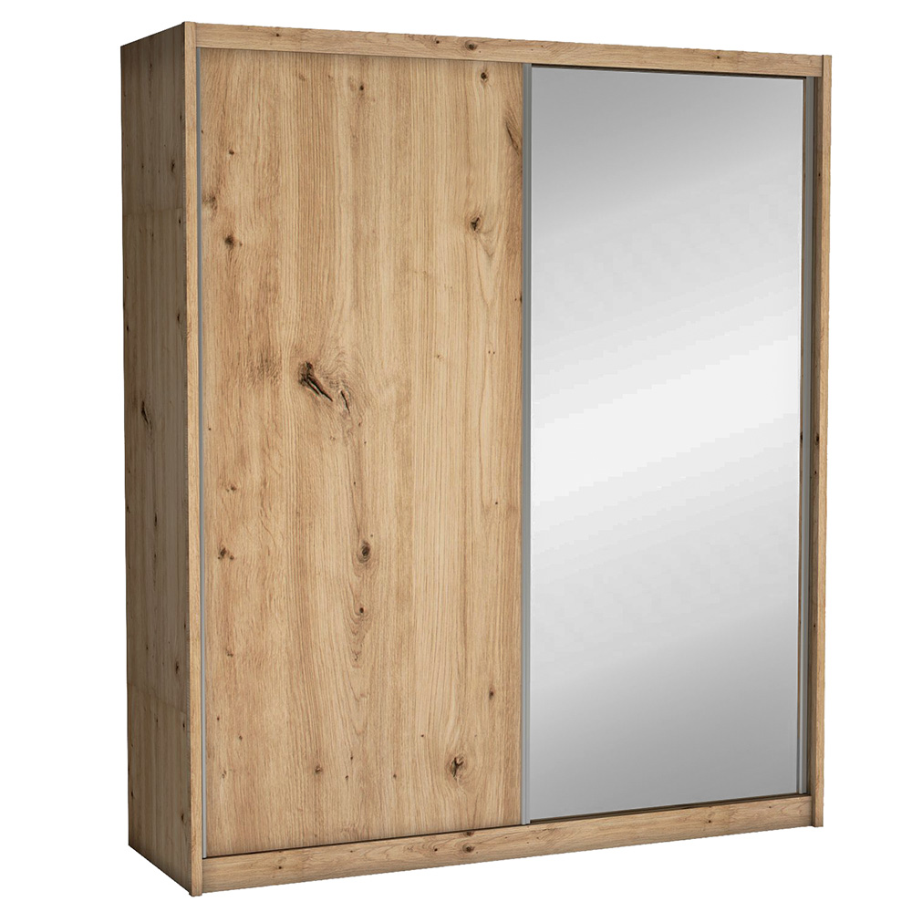Šatní skříň MACI | 208 cm | se zrcadlem | artisan
