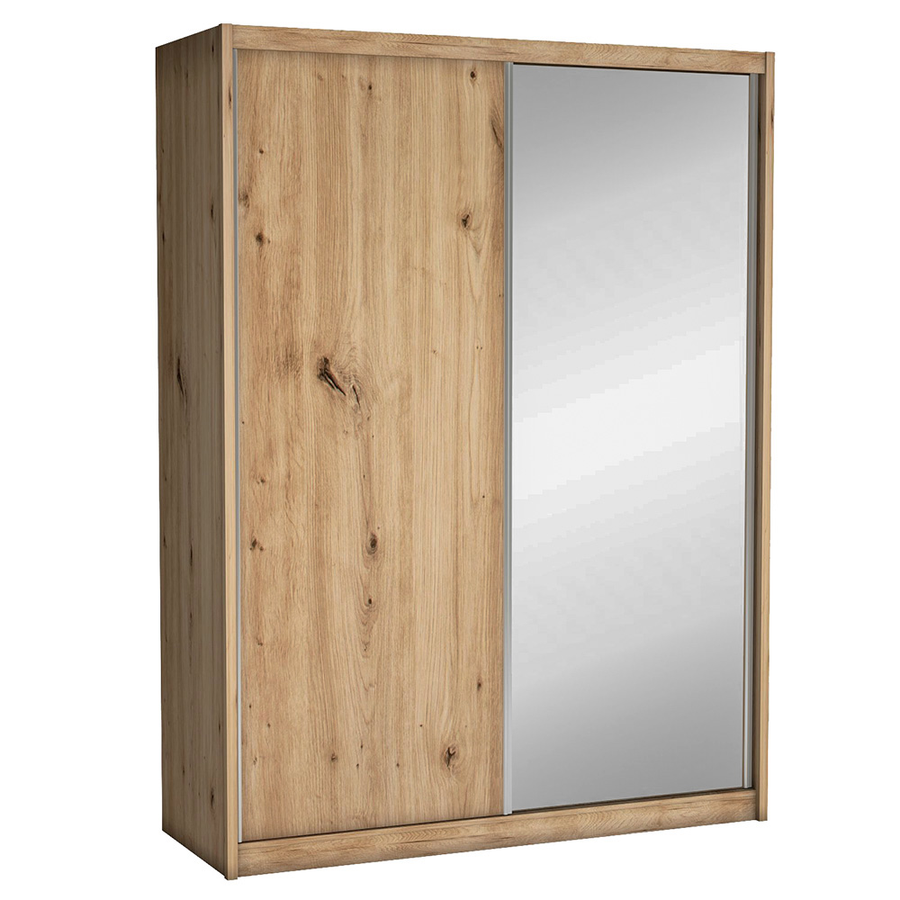 Šatní skříň MACI II | 180 cm | se zrcadlem | artisan