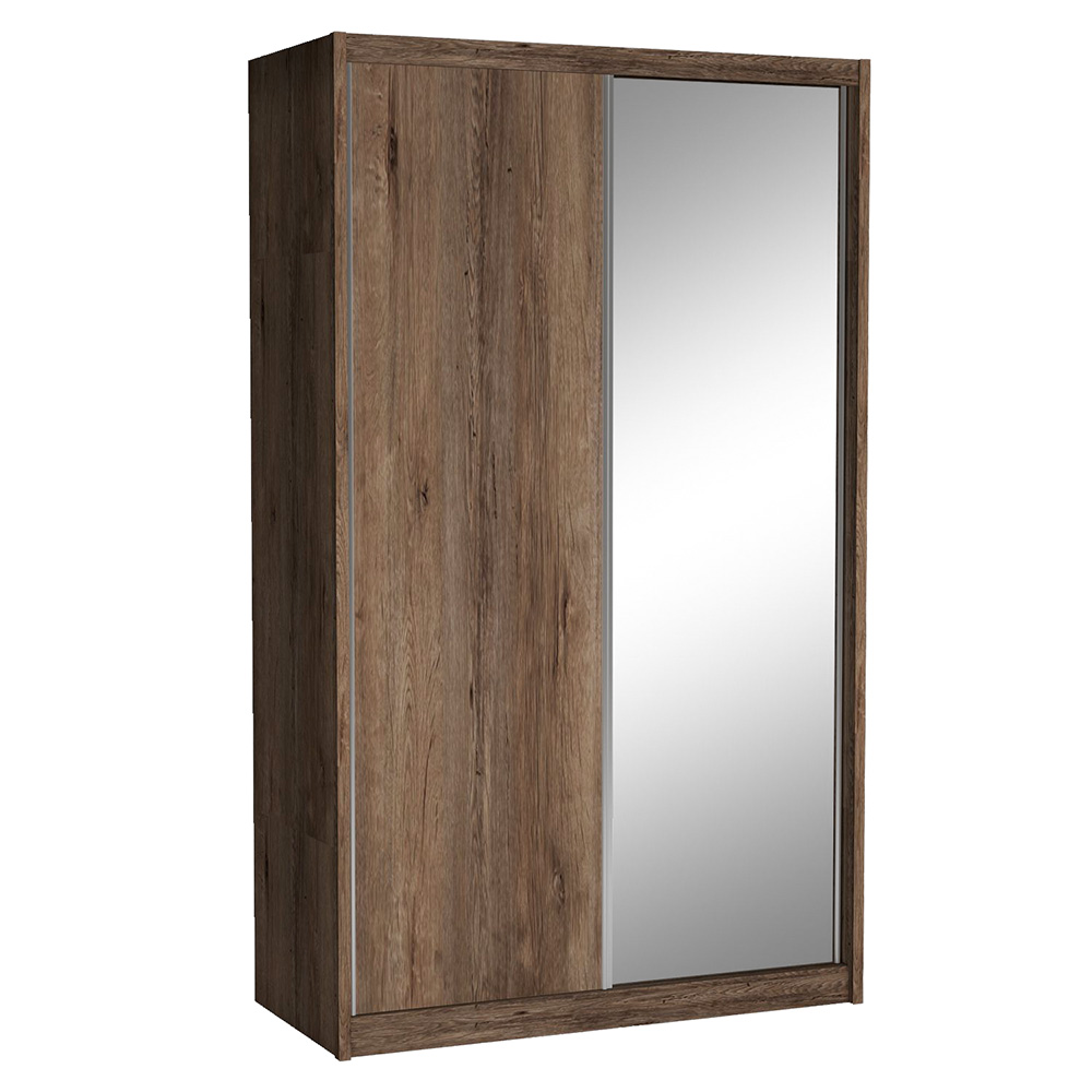 Šatní skříň KAROK | 143 cm | se zrcadlem | lefkas