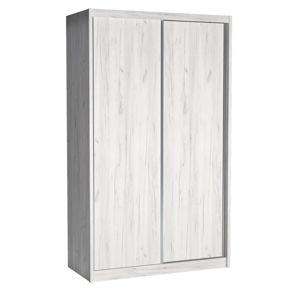 Šatní skříň KAROK | 143 cm | bez zrcadla | kraft bílý
