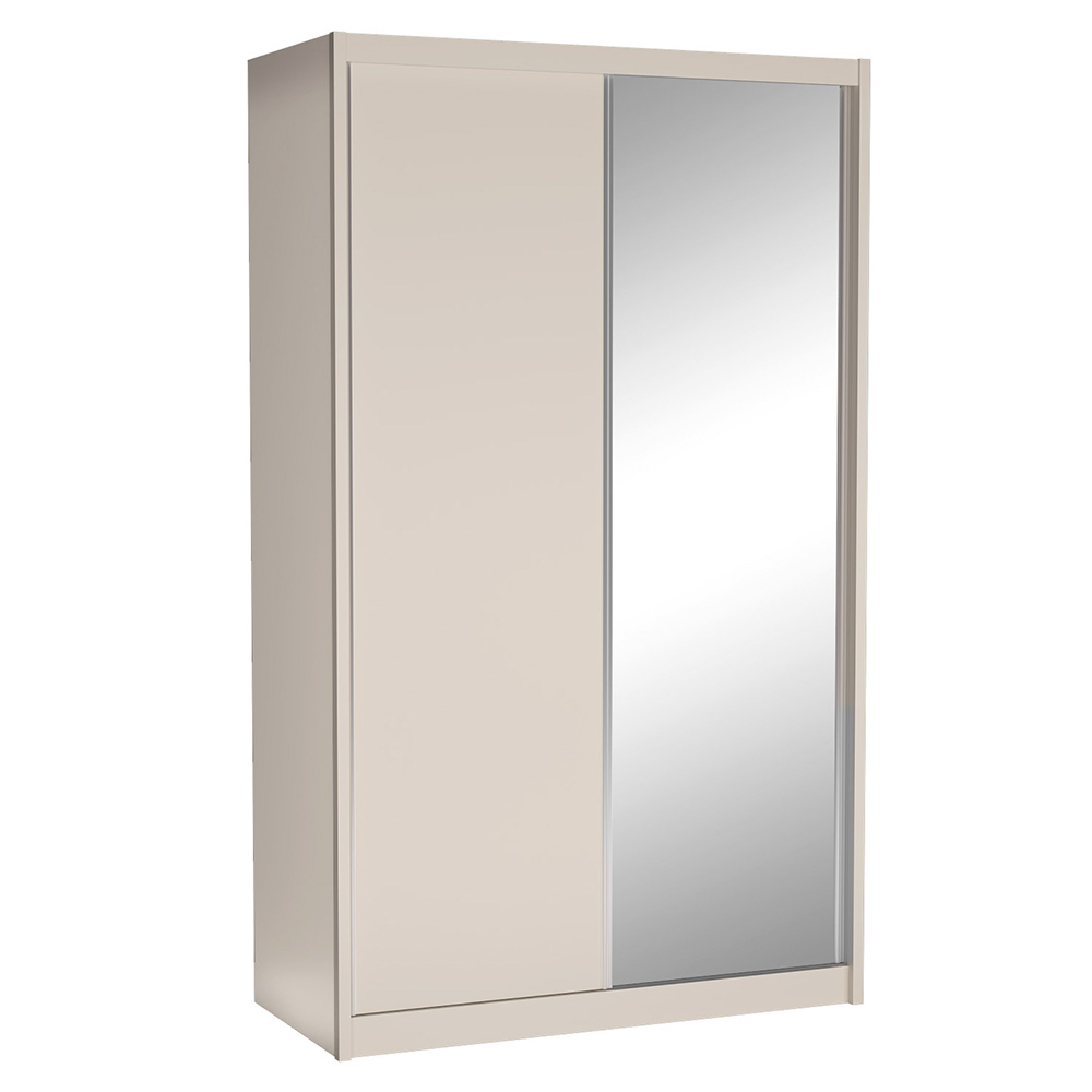 Šatní skříň KAROK | 143 cm | se zrcadlem | kašmír