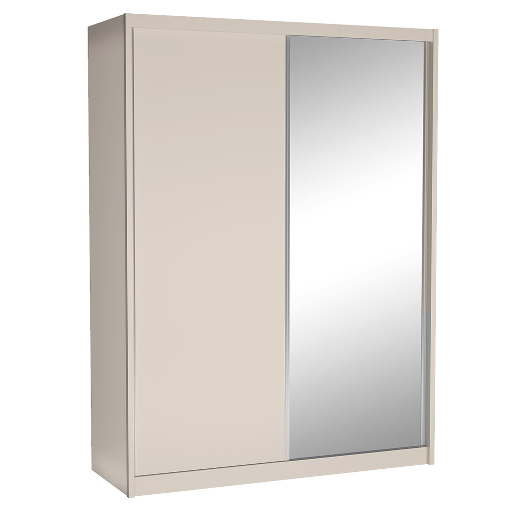 Šatní skříň MACI II | 180 cm | se zrcadlem | kašmír