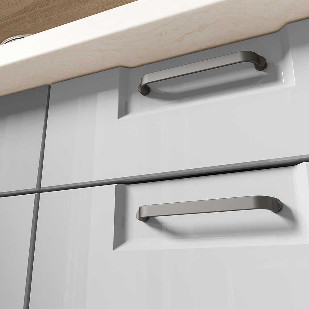 FAVORIT s | horní skříňka FL-43G policová | 80 cm | šedá lesk | VÝBĚR KORPUSU