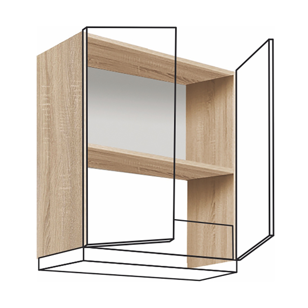 FAVORIT s | horní skříňka FL-37G pro vestavnou digestoř | 60 cm | šedá lesk | VÝBĚR KORPUSU