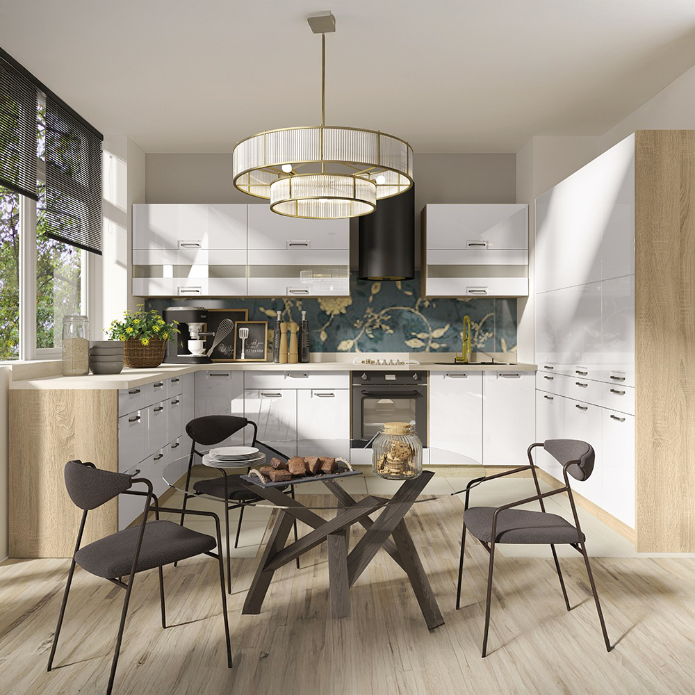 FAVORIT s | horní skříňka FL-40G výklopná | 60 cm | šedá lesk | VÝBĚR KORPUSU a KOVÁNÍ