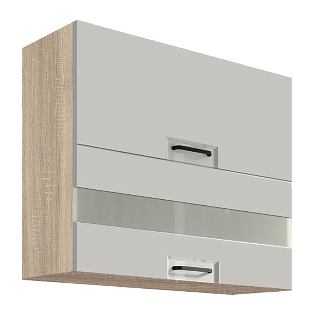 FAVORIT s | horní skříňka FL-41G výklopná | 80 cm | šedá lesk | VÝBĚR KORPUSU a KOVÁNÍ