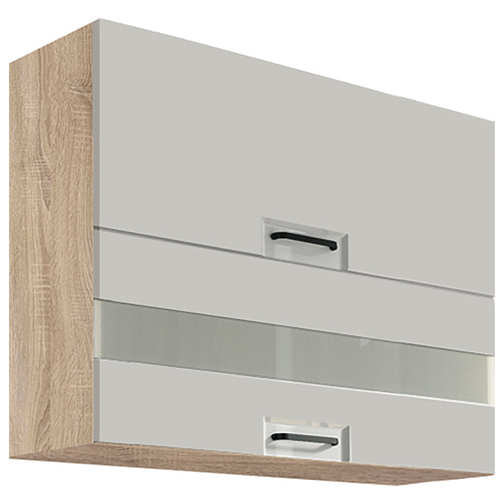 FAVORIT s | horní skříňka FL-42G výklopná | 90 cm | šedá lesk | VÝBĚR KORPUSU a KOVÁNÍ