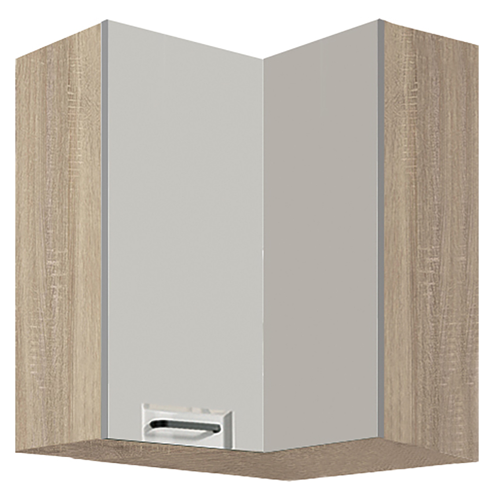 FAVORIT s | horní skříňka FL-54G rohová | 60x60 cm | šedá lesk | VÝBĚR KORPUSU