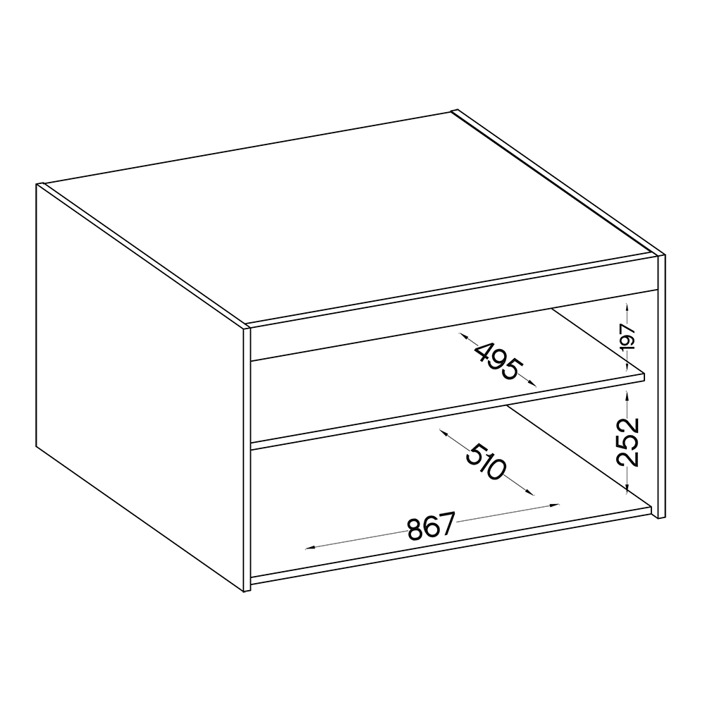 Šatní skříň ELENA 2D 1L + zrcadlo + nástavec | 89,7 cm | dub sonoma