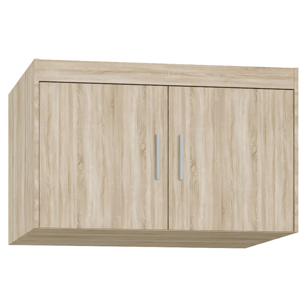 Šatní skříň ELENA 2D 1L + zrcadlo + nástavec | 89,7 cm | dub sonoma