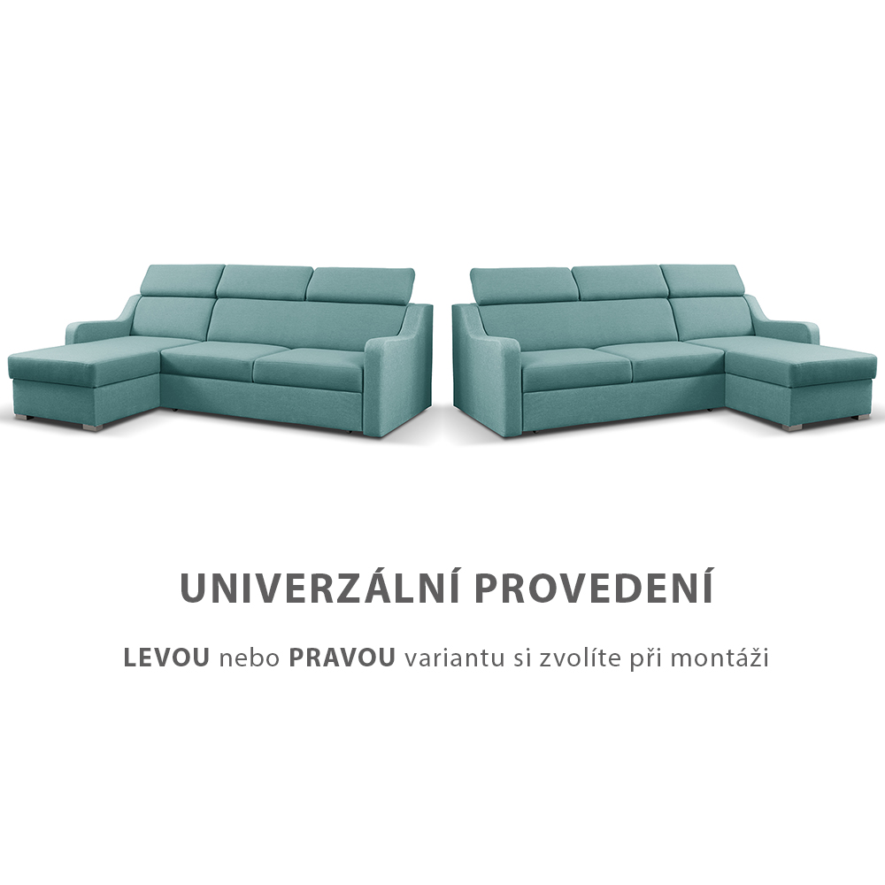 Sedací souprava MIKELI | 228x158 cm | UNI | rozkládací + úložný prostor | AKCE | antracit šedá 21