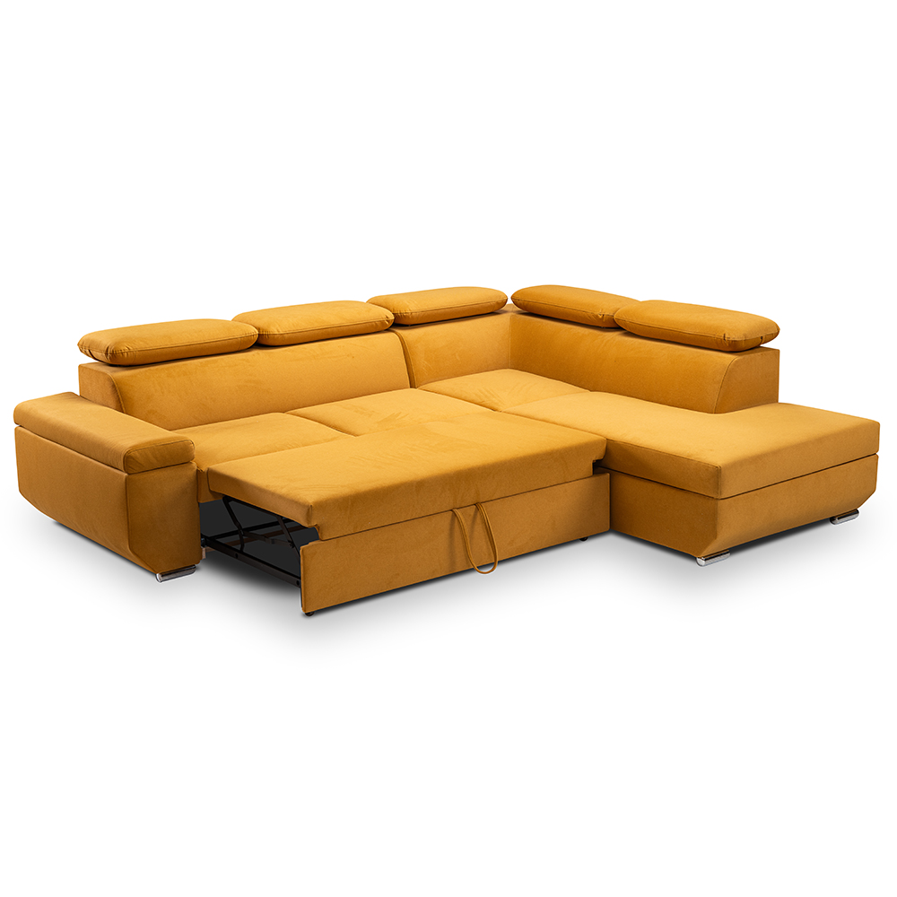 Sedací souprava LARS I | 264x215 cm | rozkládací + úložný prostor | AKCE | černá 99