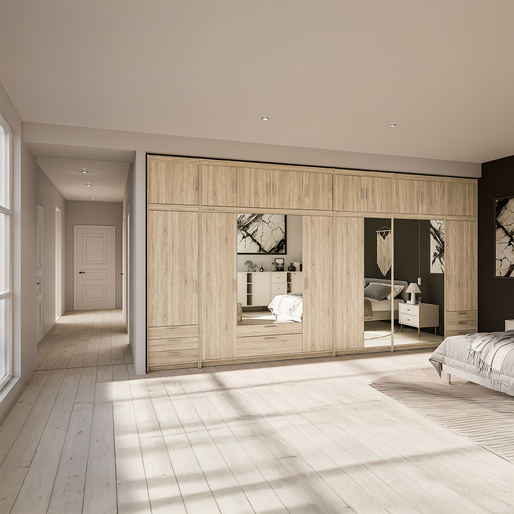 Šatní skříň ELENA + nástavce | sestava 475,5 cm | dub sonoma