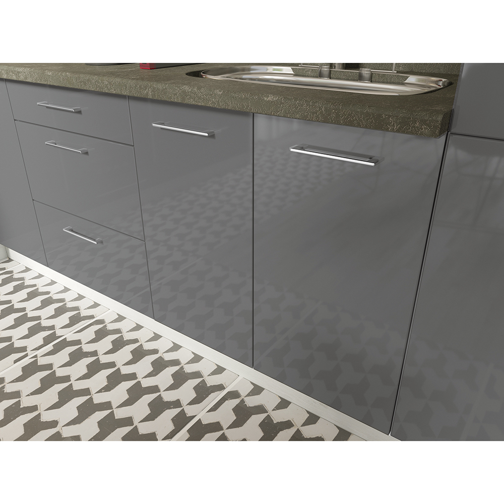 CREATIVA se | dolní skříňka CRE-13D dřezová | 90 cm | VÝBĚR KORPUSU | šedá lesk