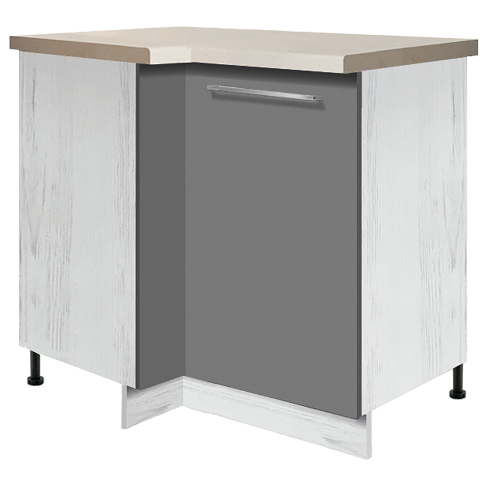 CREATIVA se | dolní skříňka CRE-14D rohová | 70x100 cm | VÝBĚR KORPUSU | šedá lesk