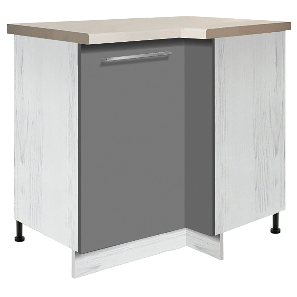 CREATIVA se | dolní skříňka CRE-15D rohová | 100x70 cm | VÝBĚR KORPUSU | šedá lesk