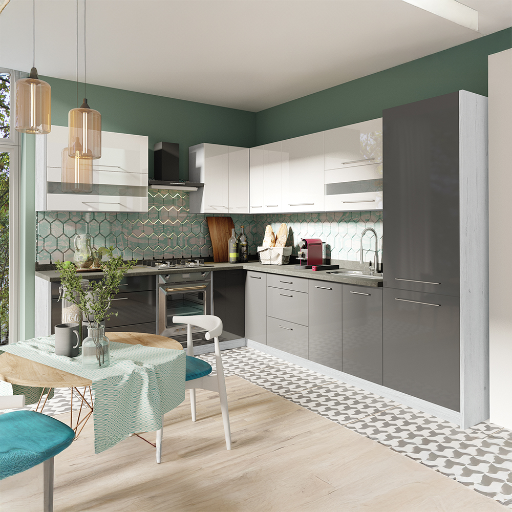 CREATIVA se | dolní rohový regál CRE-18D zakončovací | 20 cm | VÝBĚR DEKORU