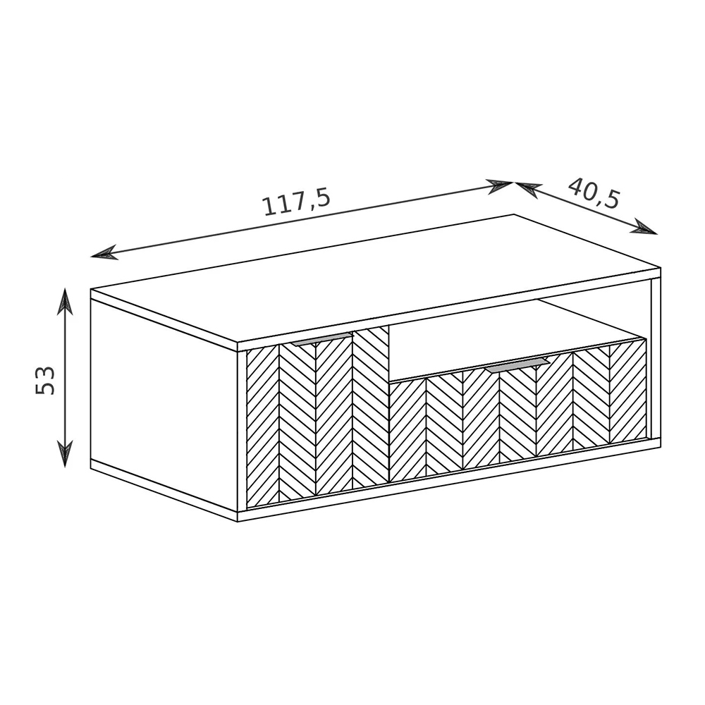 FONTI | TV stolek F-7 | 117,5 cm | dub karamel