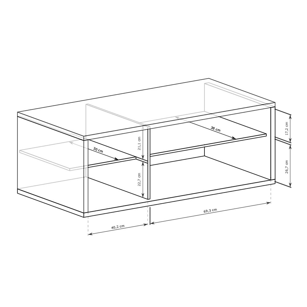 FONTI | TV stolek F-7 | 117,5 cm | dub karamel