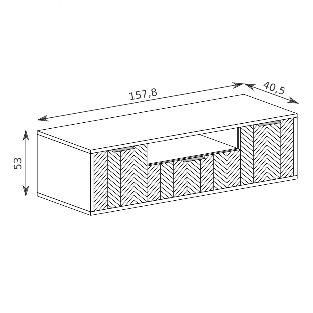 FONTI | TV stolek F-6 | 157,8 cm | dub karamel