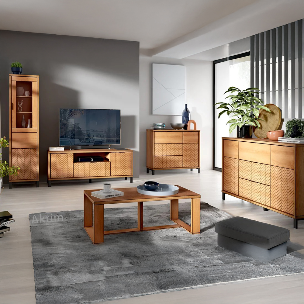 FONTI | TV stolek F-6 + kovové nohy 12 cm | 157,8 cm | dub karamel