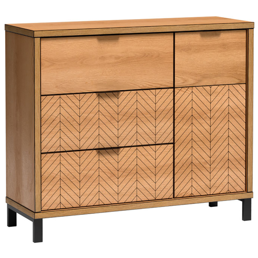 FONTI | komoda F-5 + kovové nohy 12 cm | 117,5 cm | dub karamel