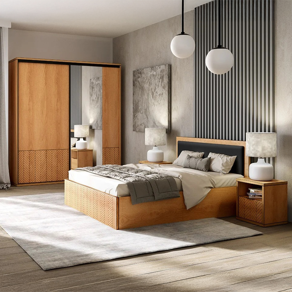 Ložnice FONTI | sestava 4 díly | dub karamel