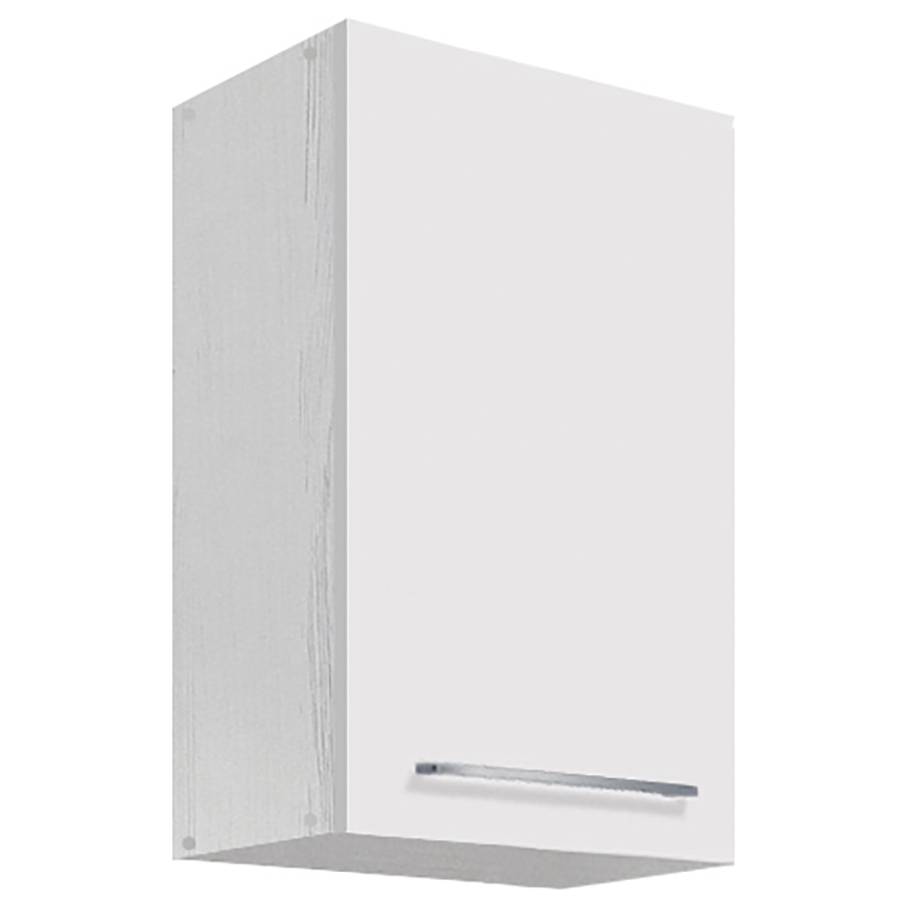 Kuchyňská linka CREATIVA | 270 cm | VÝBĚR KORPUSU a KOVÁNÍ | bílá lesk/šedá lesk