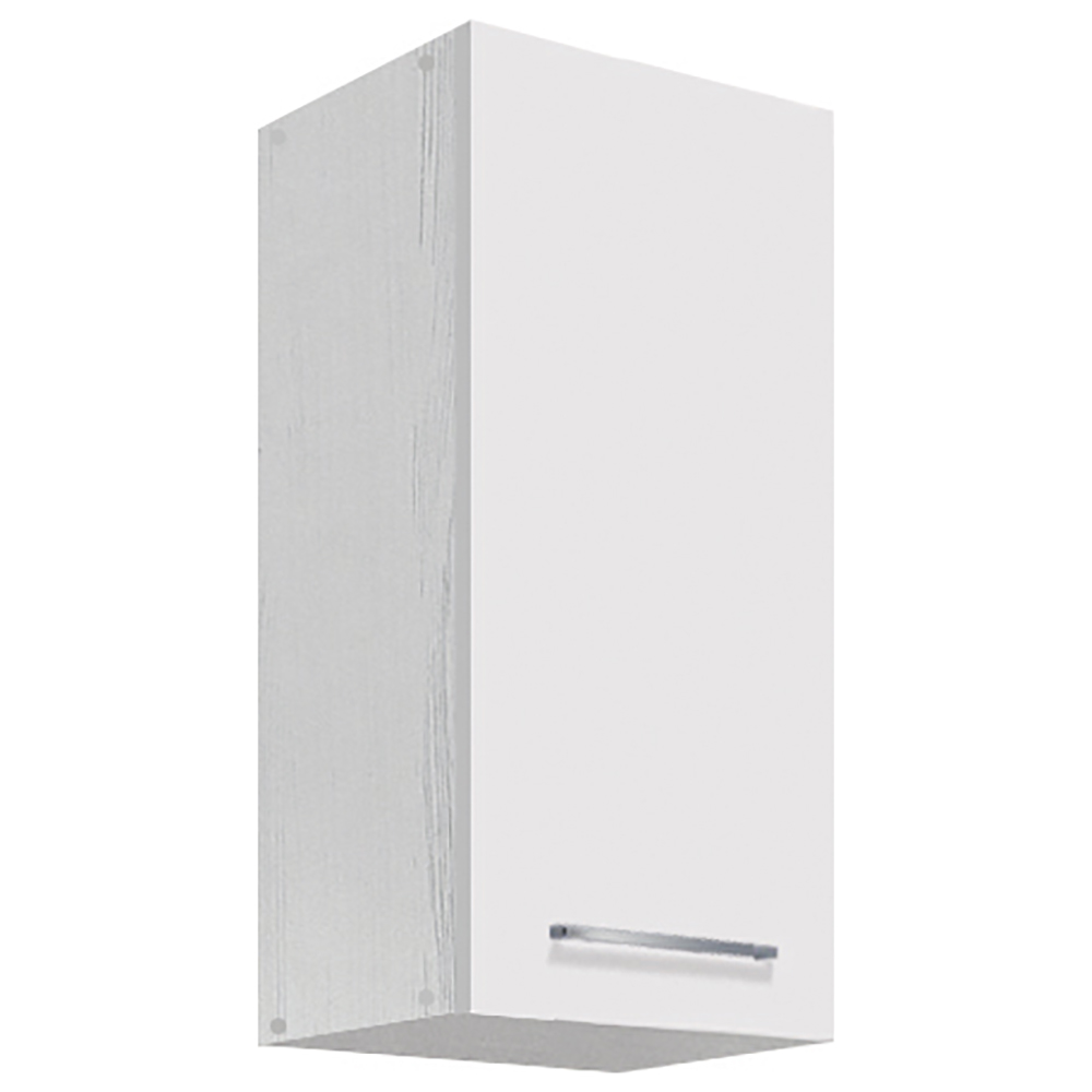 Kuchyňská linka CREATIVA | 230x290 cm | VÝBĚR KORPUSU a KOVÁNÍ | bílá lesk/šedá lesk