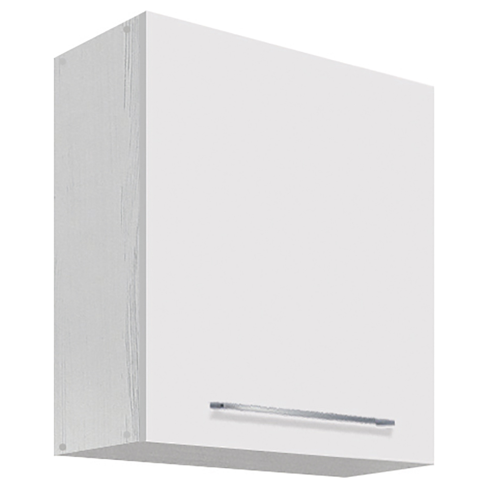 Kuchyňská linka CREATIVA | 230x290 cm | VÝBĚR KORPUSU a KOVÁNÍ | bílá lesk/šedá lesk