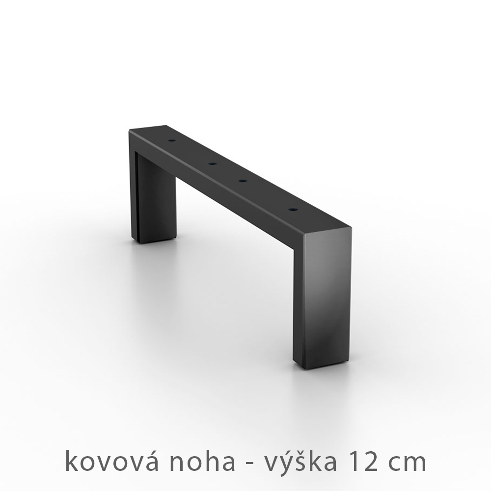 Obývací stěna FONTI + kovové nohy 12 cm | 4 díly C | dub karamel