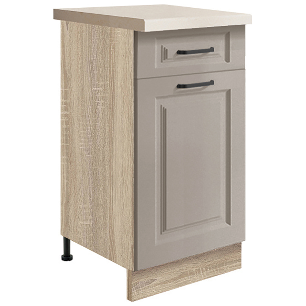 SMART s | dolní skříňka SC-2D | 40 cm | VÝBĚR KORPUSU a KOVÁNÍ | UNI dvířka | šedá mat