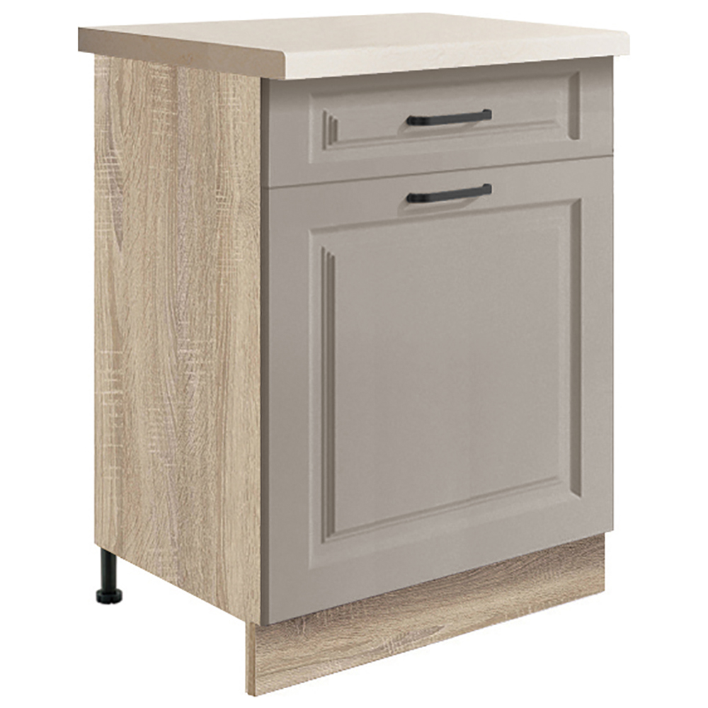 SMART s | dolní skříňka SC-5D | 60 cm | VÝBĚR KORPUSU a KOVÁNÍ | UNI dvířka | šedá mat