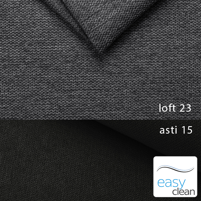 Taburet COOL | 68x68x42 cm | bez úložného prostoru | šedo černá 23/15